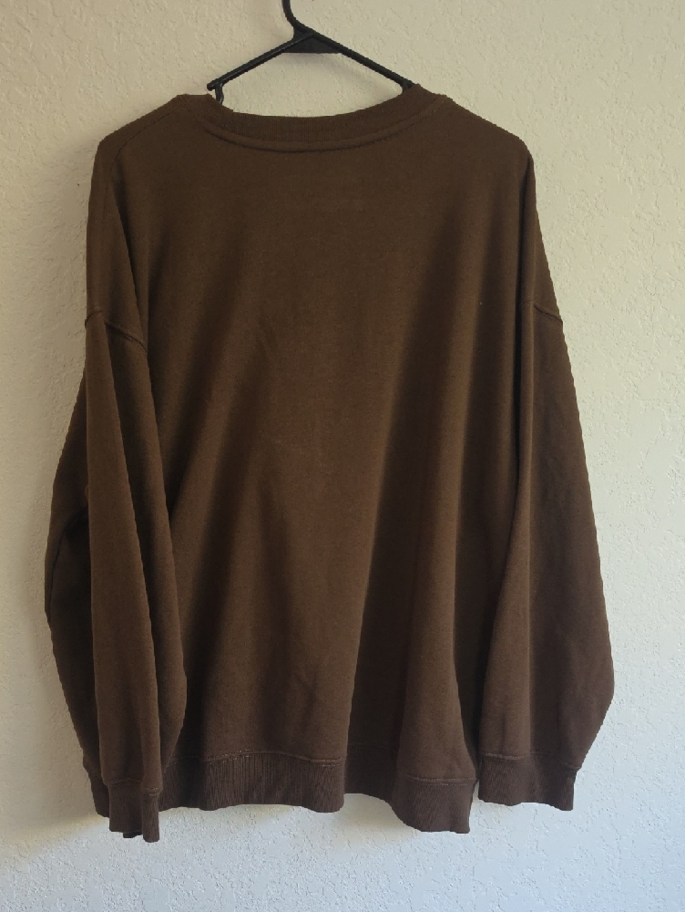 Brown Graphic Crewneck Sweatshirt with Pink Script - Picture 4 of 5